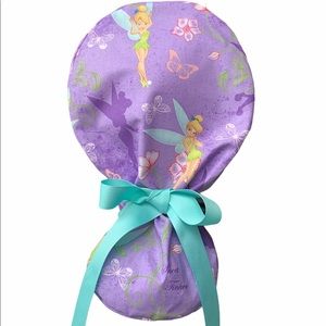 Nursing scrub hat surgical hat tinker bell purple